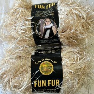 New Lion Brand Fun Fur Eyelash Yarn 2 Skeins